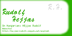 rudolf hejjas business card